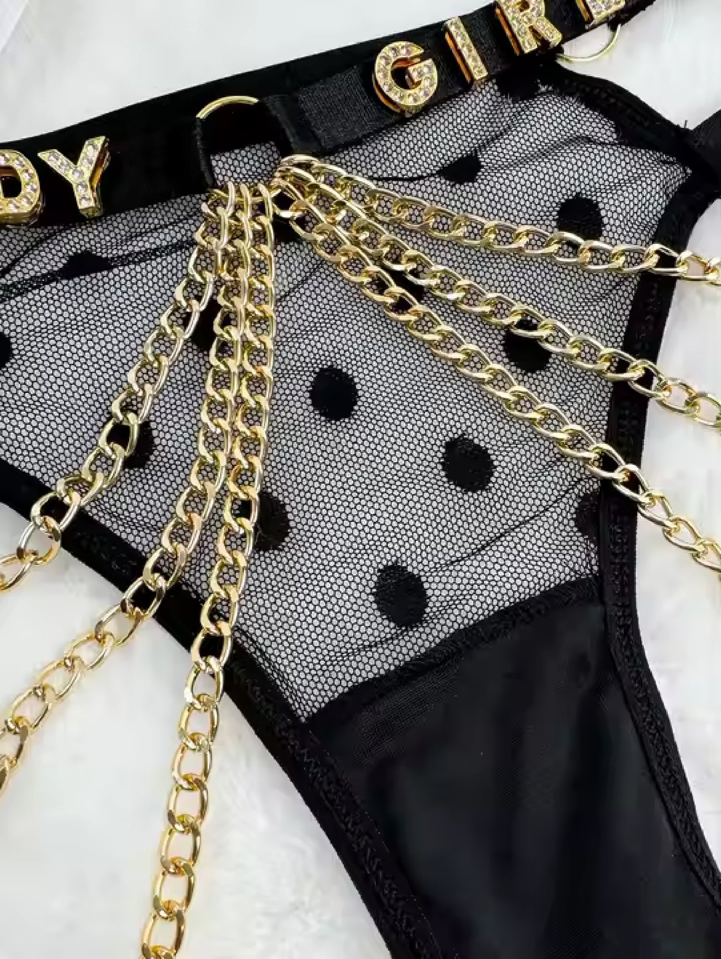 2025 New Crotchless G-String Thongs love You Underwear Women's Open T-Back Hipster Female Sexy Chain Panties